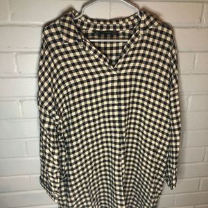 Zara Gingham Collar Dress